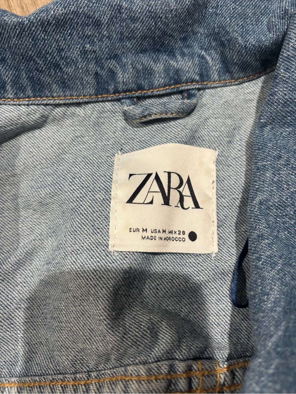 Zara Oversized Blue Denim Blazer Size Medium - Picture 3 of 4